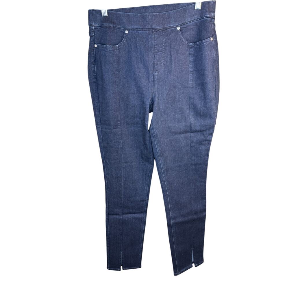 Isaac Mizrahi Live! True Denim Tall‎ Pull Ankle Jean Dark Indigo Size 10 TALL